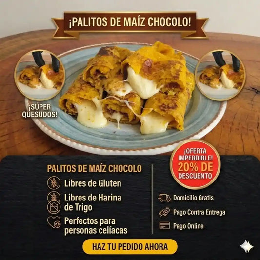 15 Palitos de maíz chocolo super rellenos